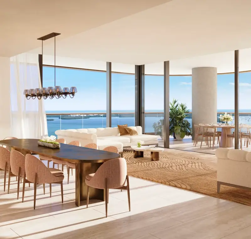 Residence living and dining room