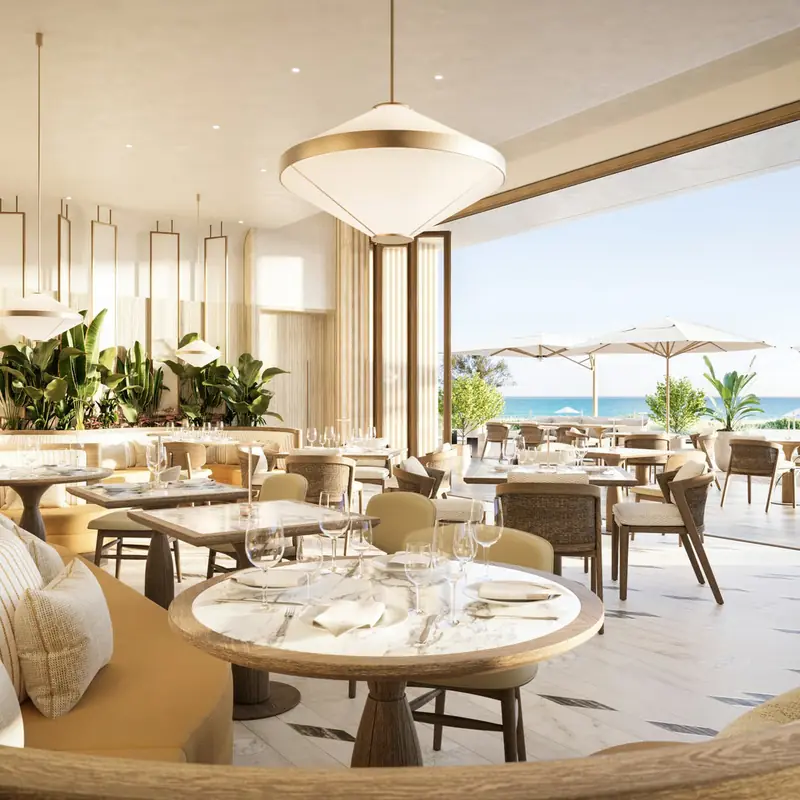 Restaurant in the morning