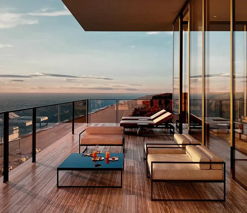 Residence terrace over the ocean