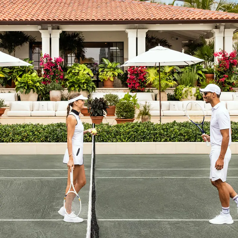 Tennis at the clubhouse